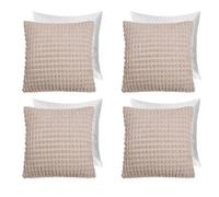 OHS 4 Pack Bobble Filled Cushion Cover , Natural - 45 X 45Cm