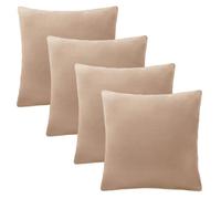 OHS 4 Pack Matte Velvet Cushion Covers, Natural - 45 X 45Cm
