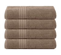 Ohs 4 Pack Of 100% Cotton Bath Sheet, 90 X 150Cm - Mocha