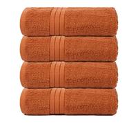 Ohs 4 Pack Of 100% Cotton Bath Towel, 70 X 115Cm - Burnt Orange