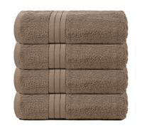 Ohs 4 Pack Of 100% Cotton Bath Towel, 70 X 115Cm - Mocha