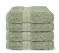 Ohs 4 Pack Of 100% Cotton Bath Towel, 70 X 115Cm - Sage Green