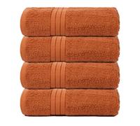 OHS 4 Pack of 100% Cotton Bathroom Bath Towel in Burnt Orange OHS Burnt Orange