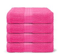 OHS 4 Pack of 100% Cotton Bathroom Bath Towel in Pink OHS Pink