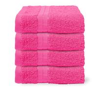 OHS 4 Pack of 100% Cotton Bathroom Hand Towel in Pink OHS Pink