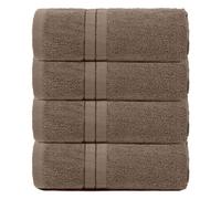 Ohs 4 Pack Of 100% Cotton Hand Towel, 50 X 80Cm - Mocha
