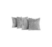 OHS 4 Pack of Waffle Fleece Square Cushion Covers in Charcoal | Size: 45 cm x 45 cm OHS Charcoal 45 cm x 45 cm