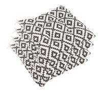 OHS 4 Pack Seat Pads for Dining Chairs Geometric, Water Resistant Outdoor Cushions Soft Comfy Chair Cushions with Ties for Garden Furniture Bistro Chairs Dining Chair Seat Pads, Grey/White