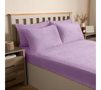 OHS 4 Pack Teddy Fleece Pillowcase Cover Bedding Set Thermal in Lilac | Size: Standard Pillow Case OHS Lilac Standard Pillow Case