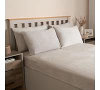 OHS 4 Pack Teddy Fleece Pillowcase Cover Bedding Set Thermal in Natural | Size: Standard Pillow Case OHS Natural Standard Pillow Case