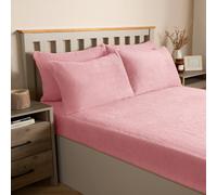 OHS 4 Pack Teddy Fleece Pillowcase Cover Bedding Set Thermal in Pink | Size: Standard Pillow Case OHS Pink Standard Pillow Case