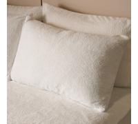 Ohs 4 Pack Teddy Fleece Pillowcase Cover Bedding Set Thermal, White