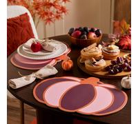 OHS 4 x Autumn Pumpkin Shaped Placemat Set Table Mats | Size: 4 Pack OHS Multicolor 4 Pack