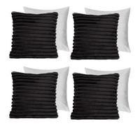 OHS 4 X Faux Fur Thick Rib Filled Cushion Covers