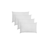 OHS 4 x Soft Polycotton Housewife Pillowcase Set in White OHS White