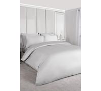 Highams 220 Thread Count Hotel Luxury Premium Quality Cotton Soft Duvet Cover - Silver / 400 / Single