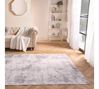 OHS Abstract Rug Washable Carpet Living Room Bedroom Non Slip Runner Mat in Charcoal | Size: 66 cm x 200 cm OHS Charcoal 66 cm x 200 cm
