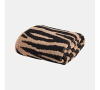 OHS Abstract Zebra Jacquard 100% Cotton Bath Towel 70 x 115cm 1 pc, Natural | Towels Large Super Absorbent Quick Drying Bath Towels for Bathroom Hotel Spa Quality Ultra Soft Bath Sheets