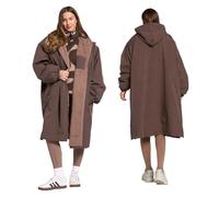 OHS Adults Drying Robe, Gifts for Women Outdoor Water-Resistant Changing Robe Womens Jacket Comfy Sherpa Privacy Robes for Women Men, Stay Dry Swimming Camping Drying Robes - S/M, L/XL