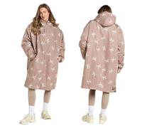 OHS Adults Drying Robe, Water-Resistant Changing Robe Gifts for Women Comfy Sherpa Privacy Robes for Women Men, Stay Dry Jacket Swimming Camping Drying Robes - S/M, L/XL