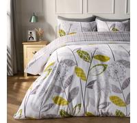 OHS Allium Check Duvet Cover with Pillowcase in Grey | Size: King OHS Grey King