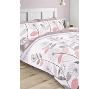 OHS Allium Check Duvet Cover with Pillowcase in Light Pink | Size: Double OHS Light Pink Double
