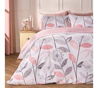 OHS Allium Check Duvet Cover with Pillowcase in Light Pink | Size: King OHS Light Pink King
