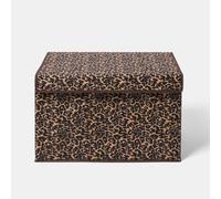 Ohs Animal Print Foldable Fabric Storage Box Toy Organiser With Lid