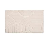 OHS Arch Embossed Bath Mat Tufted Soft Bathroom Rug, Cream - 45 x 75cm