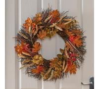 OHS Artificial Door Wall Autumn Harvest Wreath Home Decor, Brown - One Size