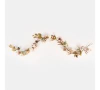 OHS Artificial Flower Garland 6ft, Velvet Pumpkin Garlands Decorative Flowers Fake Plants Hanging Autumn Summer Garland for Home Decor Wedding Party, Natural
