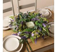OHS Artificial Flower Wreath Door Wall Home Party Table Decorations, Lavender