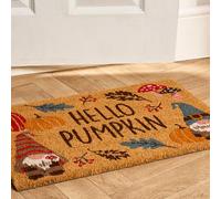 OHS Autumn Door Mat Pumpkin Print, Non-Slippery Heavy Duty Stylish Halloween Decorations Washable Door Mat Indoor Outdoor Trapping Doormats, Brown - 40 x 60cm