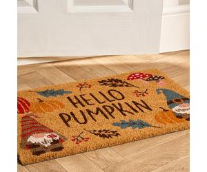 OHS Autumn Door Mat Pumpkin Print, Non-Slippery Heavy Duty Stylish Halloween Decorations Washable Door Mat Indoor Outdoor Trapping Doormats, Brown - 40 x 60cm
