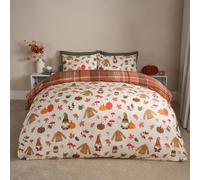 Ohs Autumn Gonk Reversible Check Duvet Cover Set With Pillowcase, Single