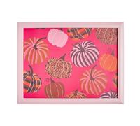 OHS Autumn Pumpkin Trays for Eating on Lap Cushioned Lap Tray, Hot Pink