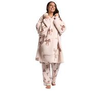 OHS Autumnal Hoodie Blankets Printed Cute Designs Oversized Feel | Hoodie Blanket Women Wearable Hoodies for Halloween Winter Fluffy Sherpa Reverse