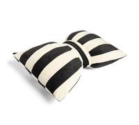 OHS Back Support Cushion Striped Bow Shaped Throw Pillow, Soft Novelty Scatter Cushions Decorative Seat Cushion for Sofa Living Room Bedroom, Monochrome - 35 x 50cm