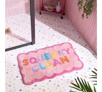 OHS Bath Mat Non Slip Rug Shower Textured Shaggy Absorbent Bathroom Squeaky Clean