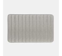 OHS Bath Mats for Bathroom, Extra Soft Absorbent Quick Dry Thick Ribbed Foam Bath Mat Non Slip Machine Washable Shower Rug for Bathroom Floor Decoration, Grey - 45 x 75cm