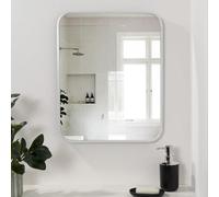 OHS Bathroom Mirror Metal Framed Vanity Wall Mounted Home Decor - White