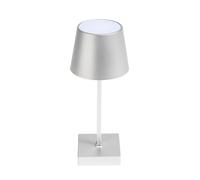 OHS Battery Operated Lamp, Cordless Bedside Lamps Portable LED Light Long Lasting Decorative Table Lamps for Living Room Bedroom Office Outdoor Use Table Lamp, Silver