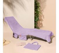 OHS Beach Towel Bag Microfiber Quick Dry Absorbent Bath Large Travel Spa in Lilac OHS Lilac