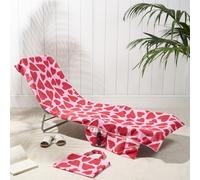 OHS Beach Towel Bag Microfiber Quick Dry Absorbent Soft Large Travel Bath in Pink OHS Pink