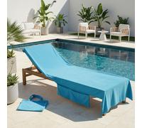 OHS Beach Towel Bag Microfibre Quick Dry Absorbent Bath Large Travel Spa in Bright Blue OHS Bright Blue