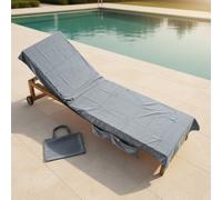 OHS Beach Towel Bag Microfibre Quick Dry Absorbent Bath Large Travel Spa in Charcoal OHS Charcoal