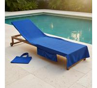 OHS Beach Towel Bag Microfibre Quick Dry Absorbent Bath Large Travel Spa in Cobalt OHS Cobalt