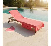 OHS Beach Towel Bag Microfibre Quick Dry Absorbent Bath Large Travel Spa in Coral OHS Coral