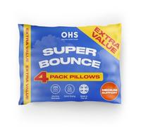 OHS Bed Pillows 4 Pack, Hotel Quality Side Sleeper Head Neck Support Super Bounce Back Bed Pillow Medium Firm Quick Rebound Hypoallergenic & Anti Dust Mite Washable Filled Hotel Pillows, White