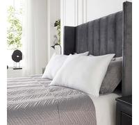 OHS Bedding Pillows 2 Pack Hotel Quality Side Sleeper Pillows Neck Support Shoulder Pain Bounce Back Bed Pillow Quick Rebound Anti-Allergy Hollowfibre Microfibre Cover Hotel Pillow, White - Dream Deep